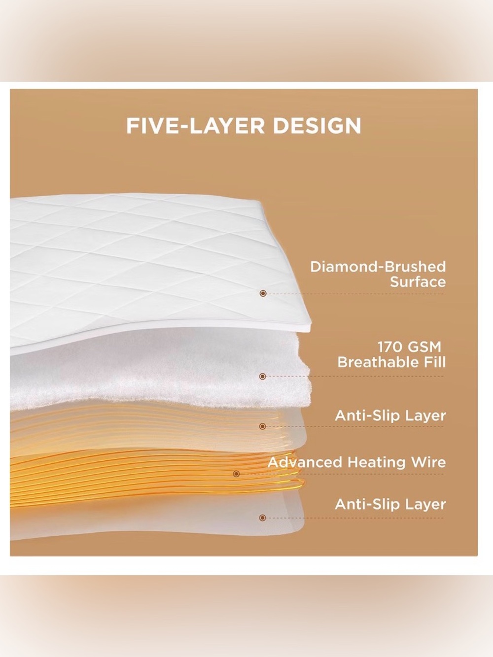 Queen Heated Mattress Pad - White - Picture 5 of 12